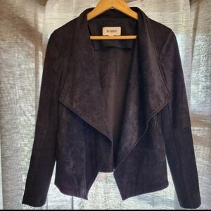 Jack By BB Dakota Black Faux Suede Witchy Open Style Jacket Size Medium  EUC